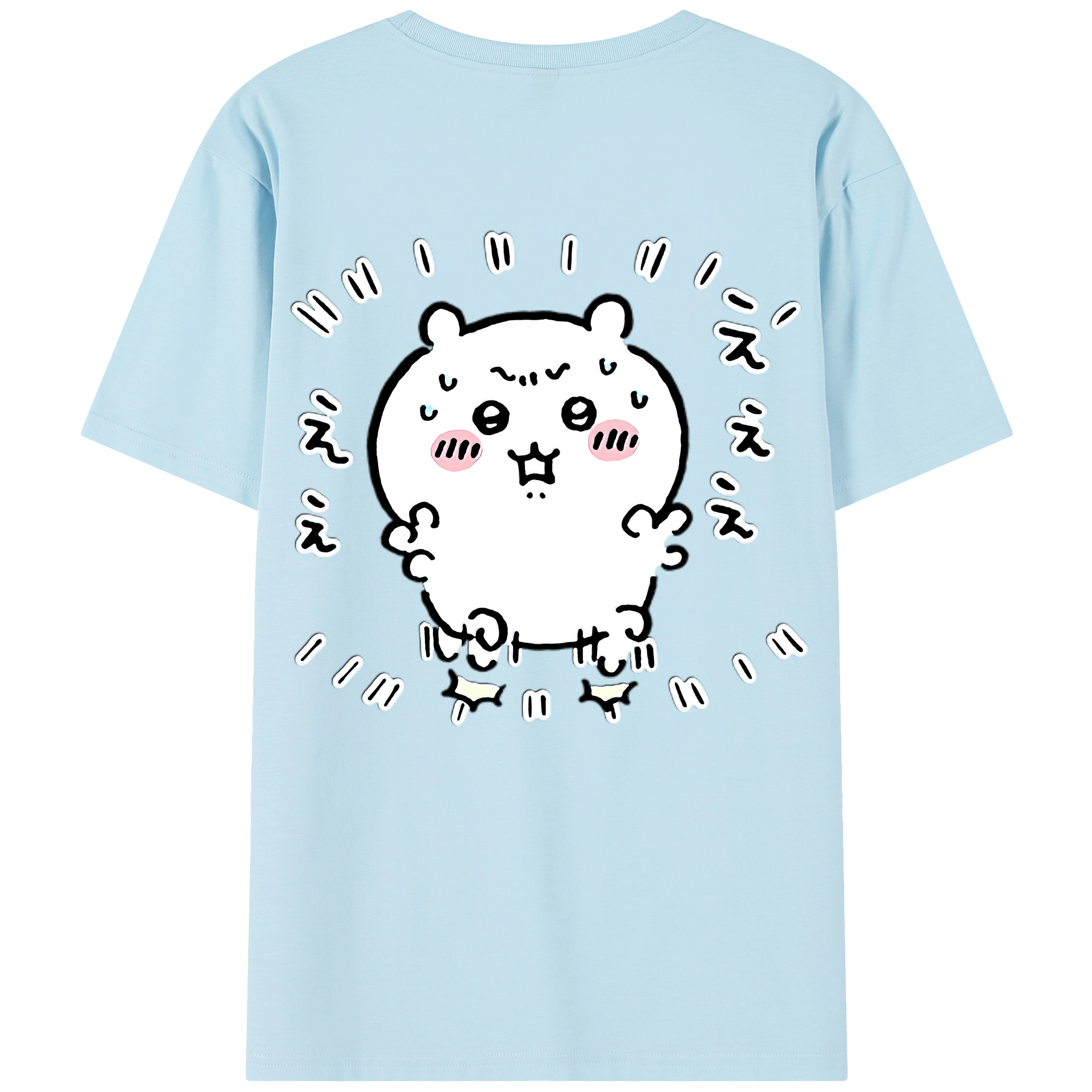 （画像用） ちいかわ ちいかわ Chii-kawa chiikawa 綿100％半袖Tシャツ（背面プリント）